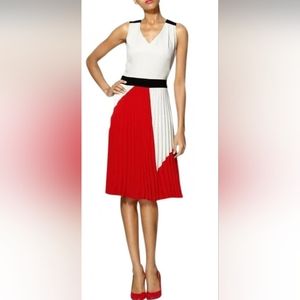 TRINA TURK Colorblock Pleated Dress Size 2